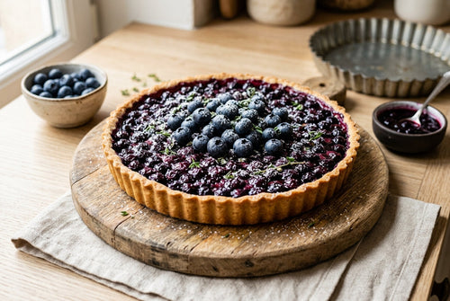 tarte aux myrtilles pate sablee fruits violets recette