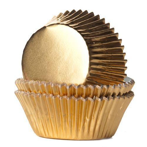 6 x emballages à cupcakes en feuille d'or blanc Caissettes à cupcakes  blanches et dorées, moules à pâtisserie, doublures à cupcakes blanches et  dorées Vaisselle blanche et dorée -  France
