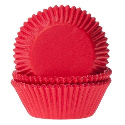 50 pirottini per cupcake in velluto rosso