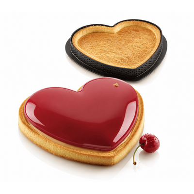 Aro para tarta en forma de corazón de 205 x 190 mm