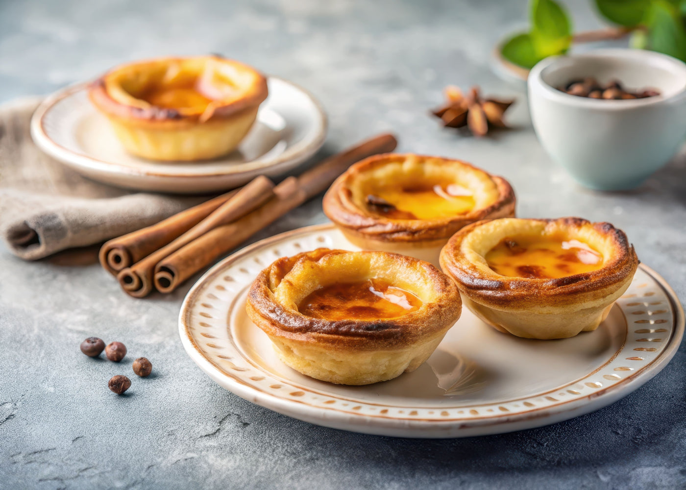 Pasteis de Nata avec Cinnamon 