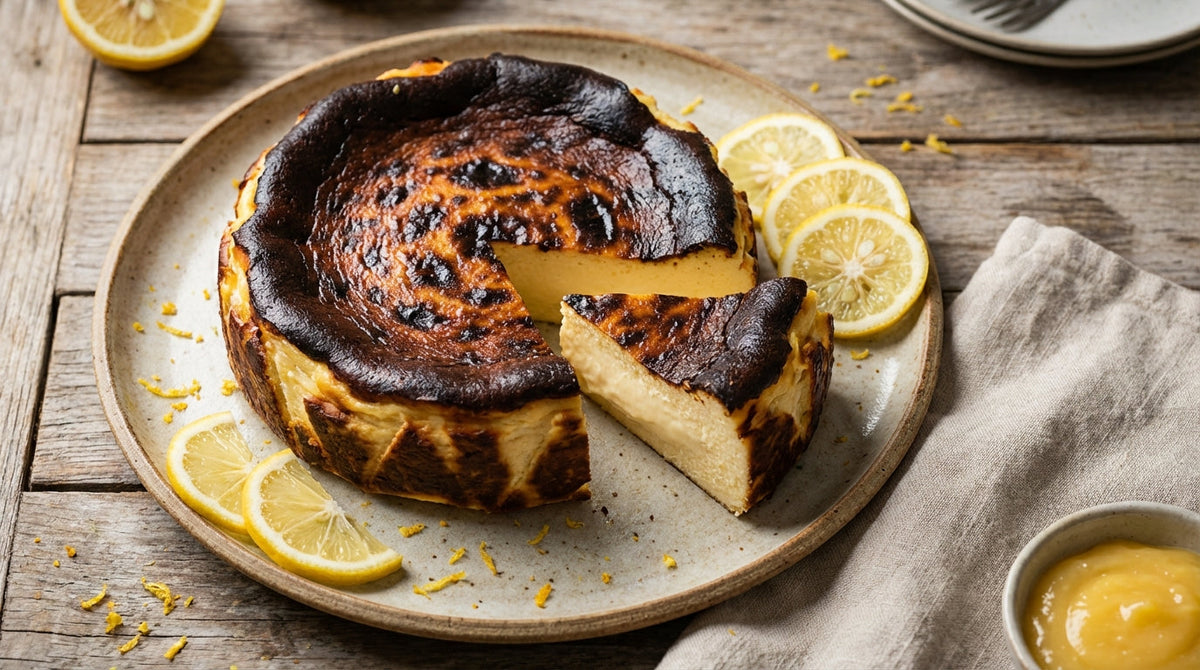 La Recette du Cheesecake Basque Brûlé au Yuzu