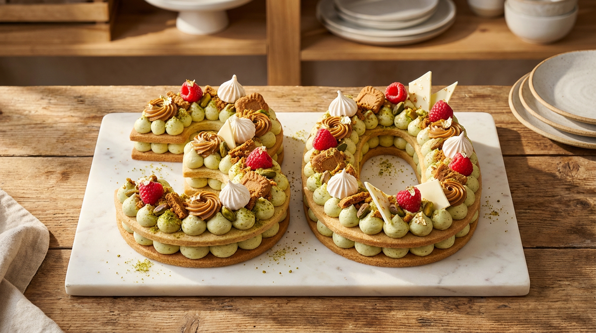 Recette du Number Cake Pistache-Speculoos