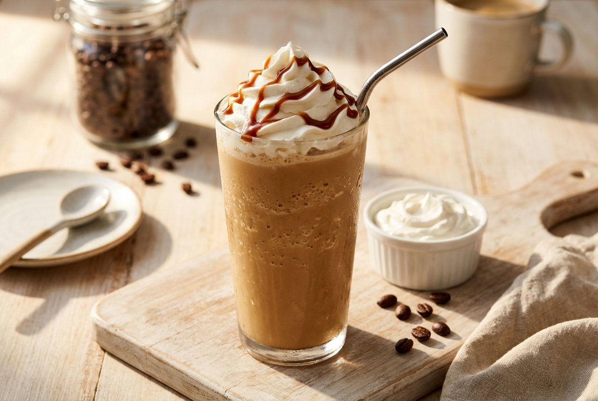 Délicieux frappuccino chantilly