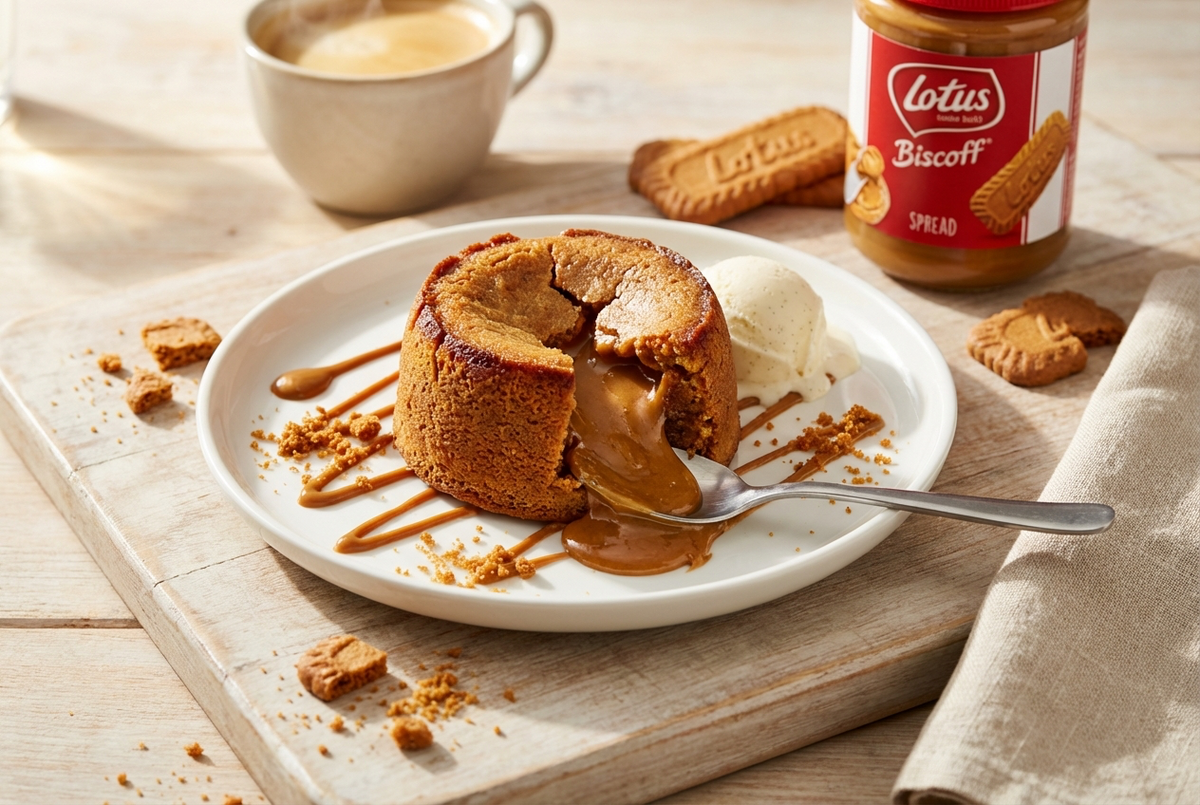 Délicieux Lava Cake spéculos