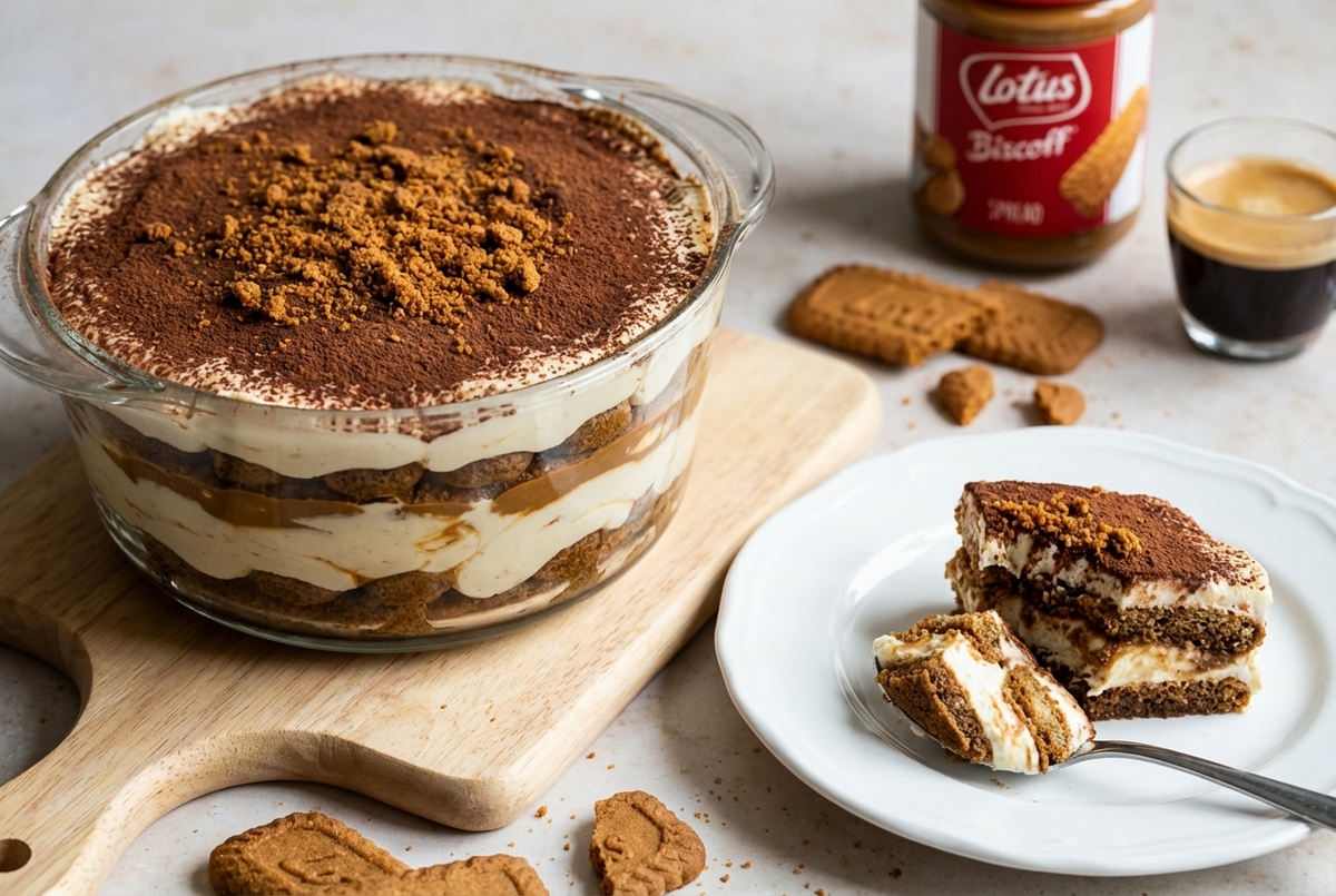 Délicieux Tiramisu Speculoos Servi