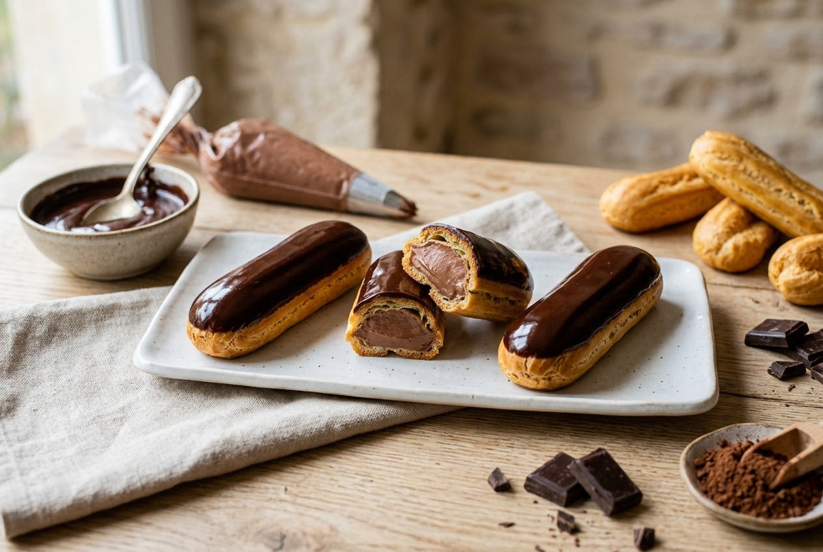 éclair au chocolat pâte à choux recette