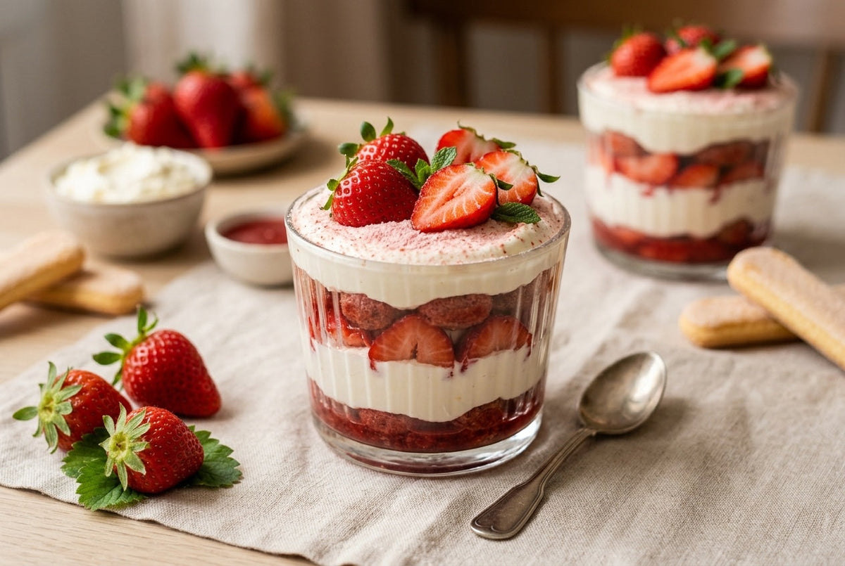 tiramisu aux fraises sans café recette