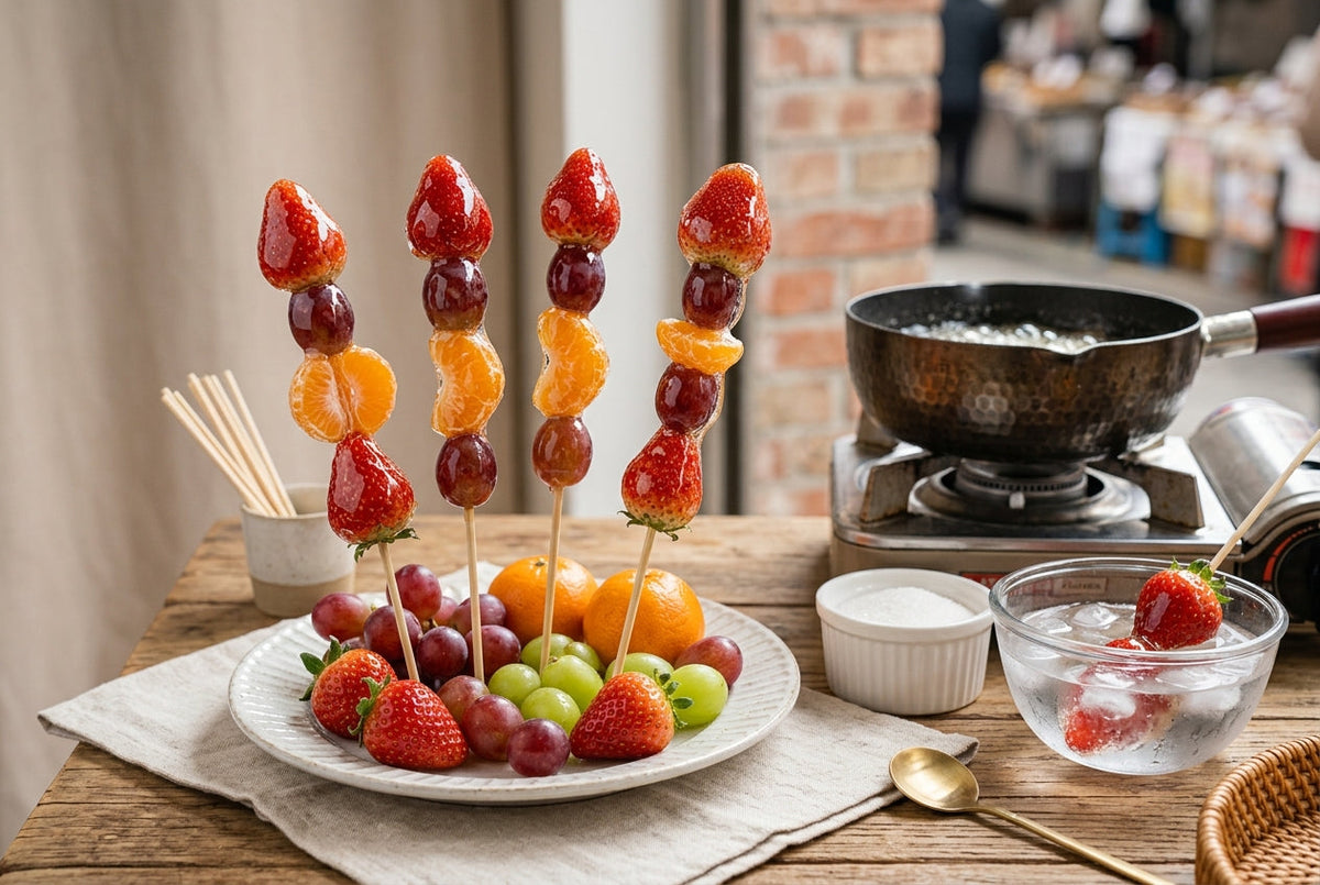 tanghulu brochettes fruits caramélisés sucre croquant recette