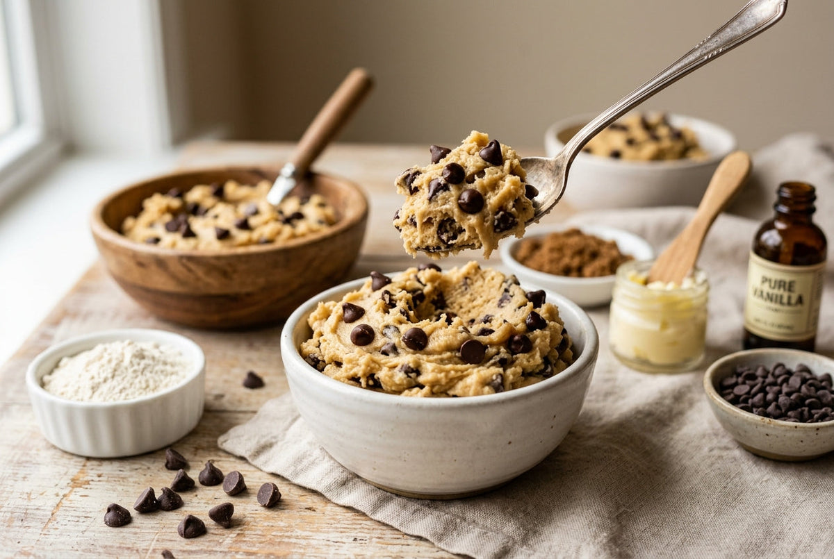 cookie dough comestible pâte à cookie crue sans oeuf recette