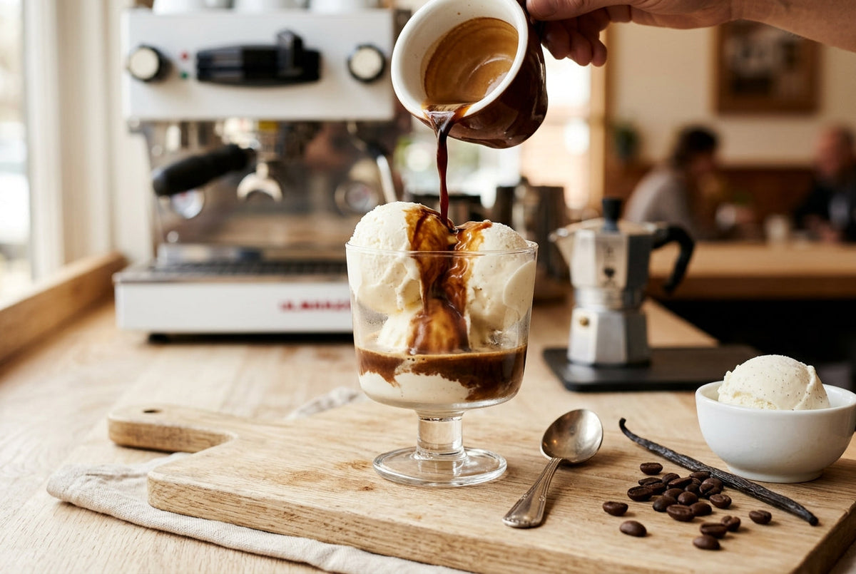 affogato espresso glace vanille dessert italien recette