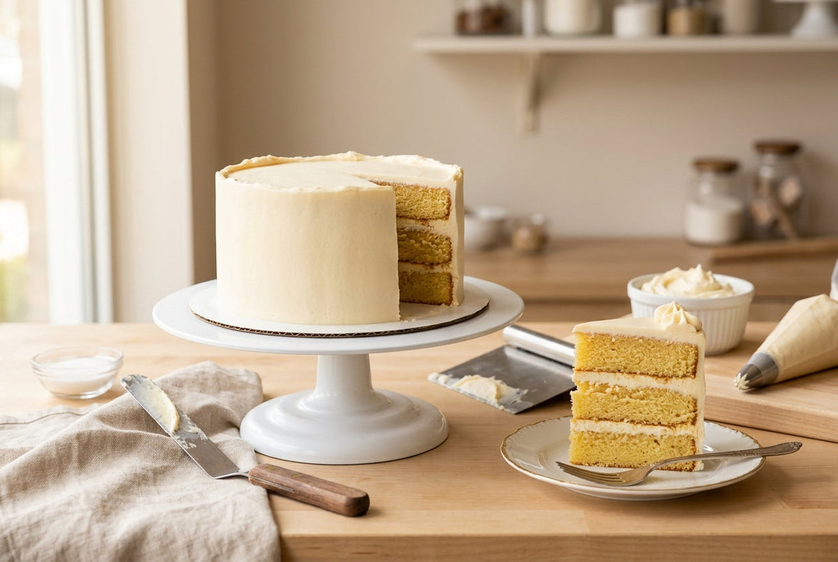 layer cake crème au beurre lissé cake design recette