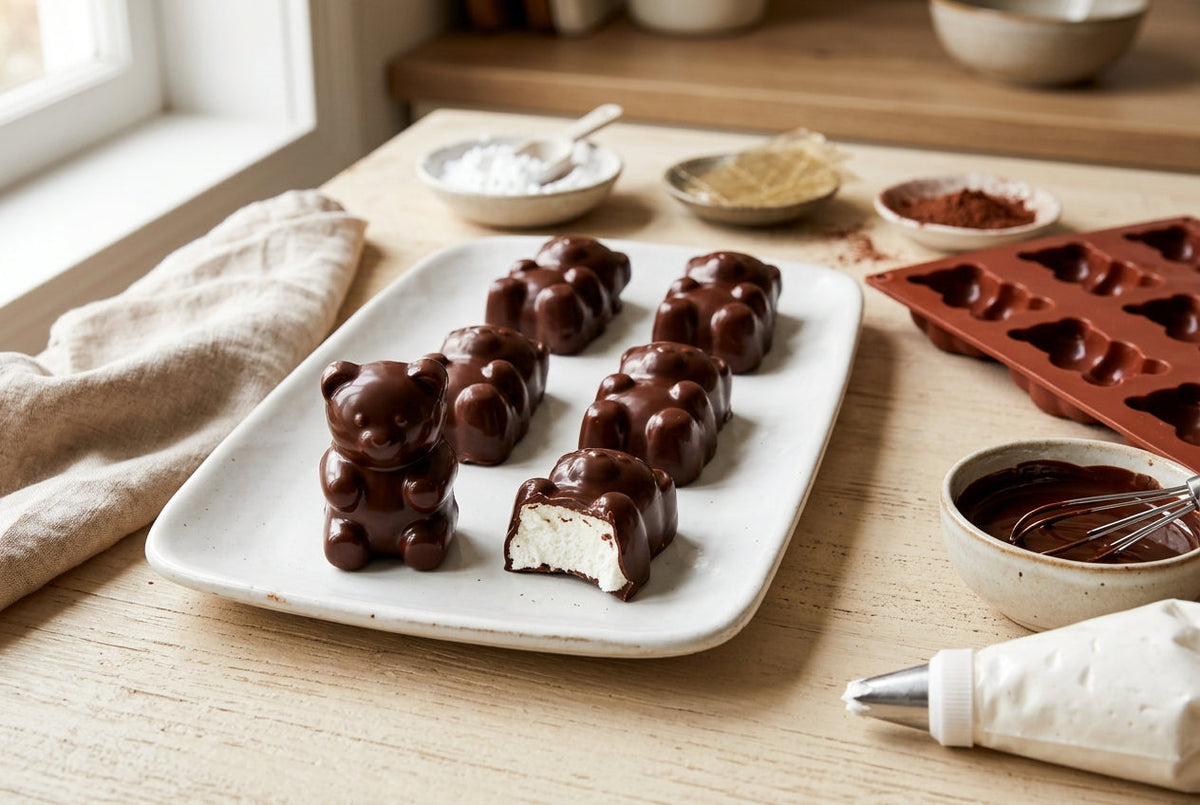 oursons guimauve chocolat confiserie maison recette