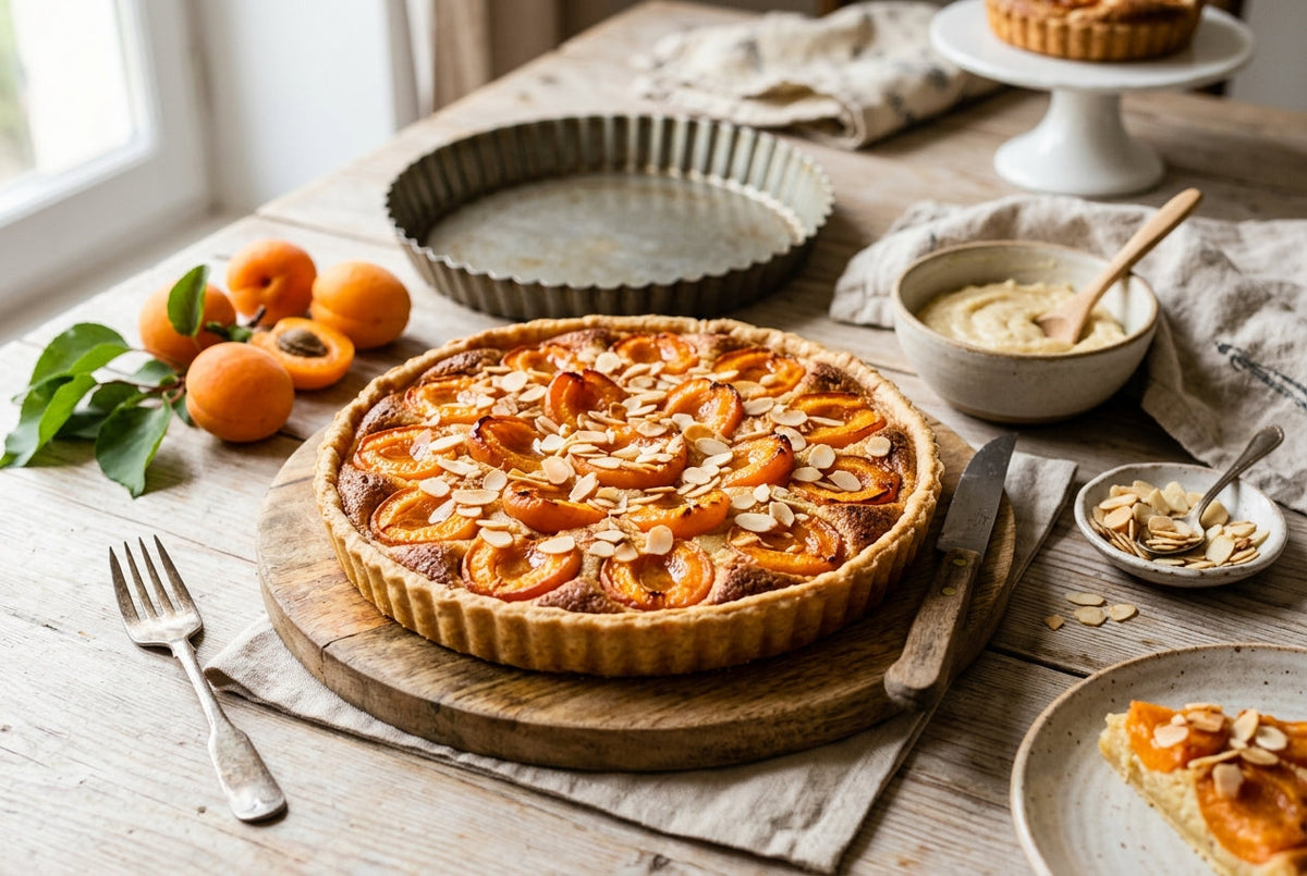 tarte aux abricots frangipane creme amande recette ete