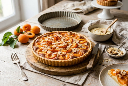 tarte aux abricots frangipane creme amande recette ete