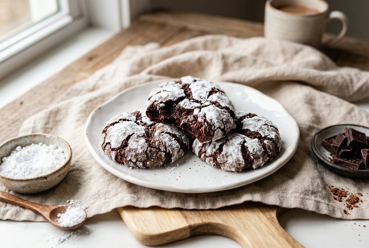 crinkles au chocolat biscuits craqueles sucre glace recette