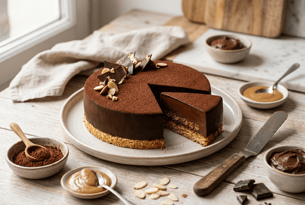 royal au chocolat trianon entremets dacquoise croustillant praline mousse chocolat noir