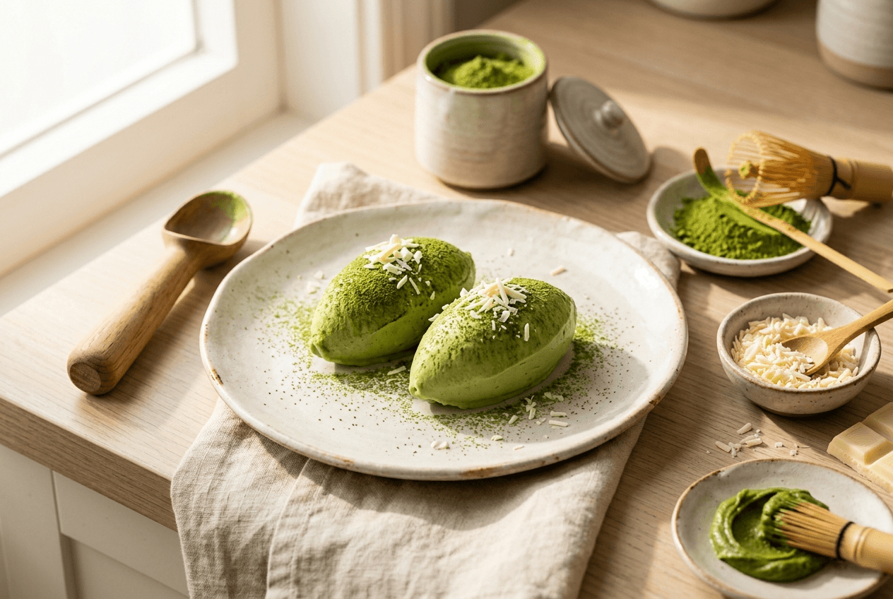 Glace Matcha Chocolat Blanc Maison : la Recette