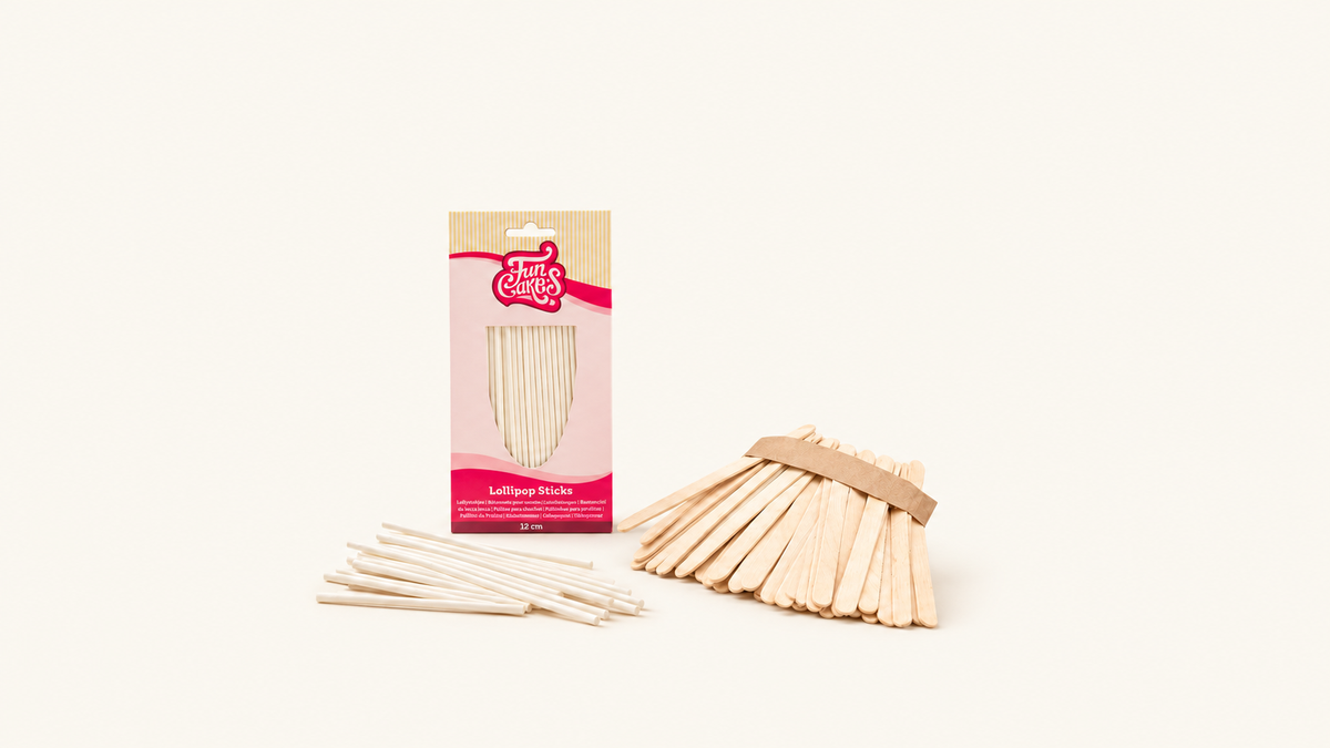 Bâtonnets Magnum, Sucettes et Pailles Cartonnées — sélection sur fond crème uni Patissland