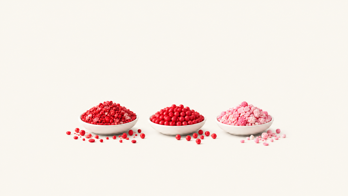 LOVE — sélection sur fond crème uni Patissland