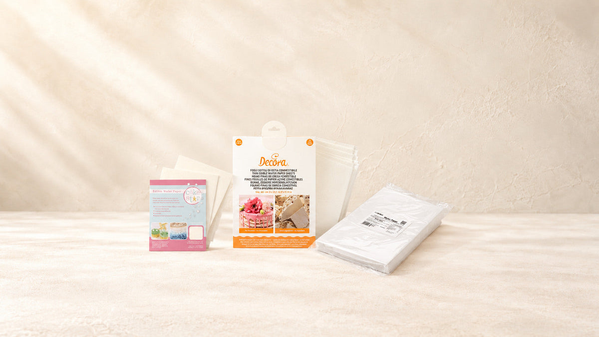 Feuilles d'Azyme — produits de la collection sur fond crème Patissland