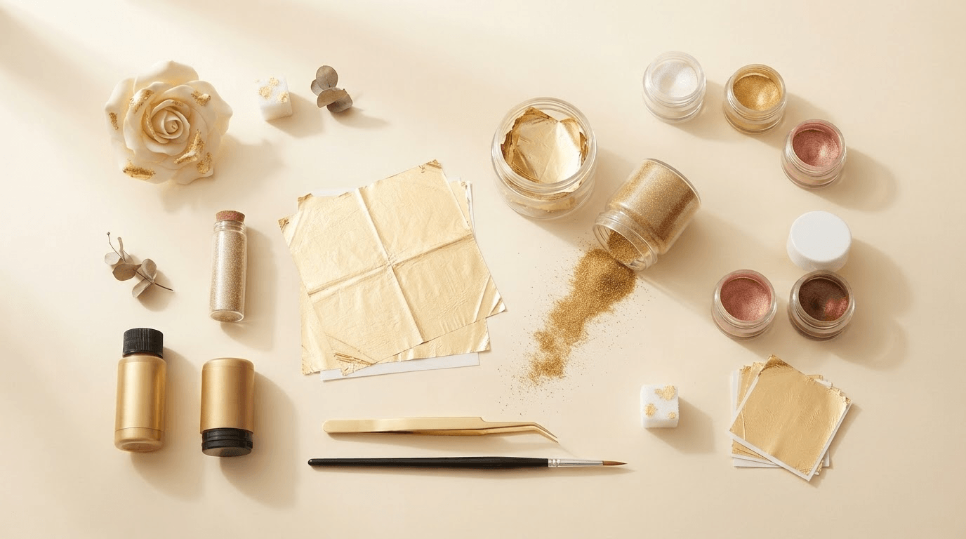 Feuille d'Or, Peintures & Poudres pailletées - Patissland