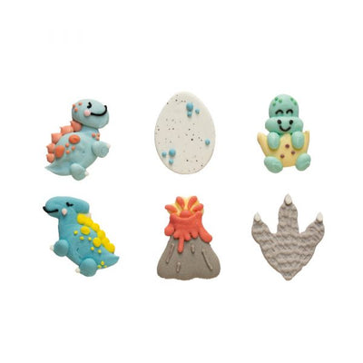 décoration sucre dinosaures, decora dinosaures, décor gâteau dinosaure, sucre dinosaure, topping cupcake dinosaure