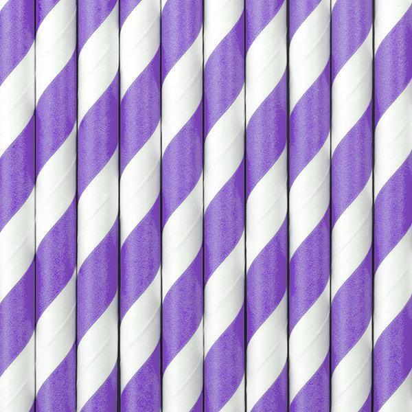 10 Pailles Cartonnées Lilas