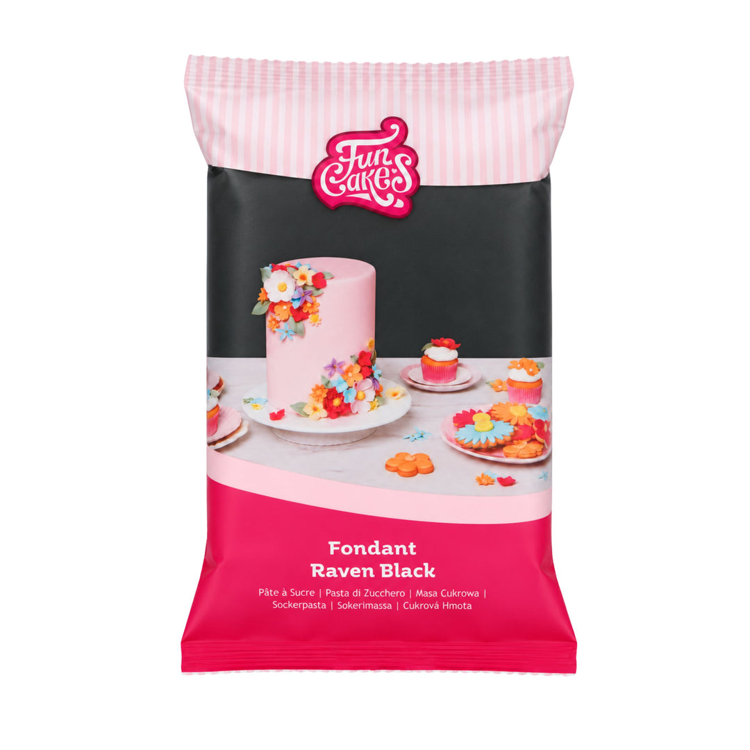 Pâte à sucre Raven Black 1 kg FunCakes