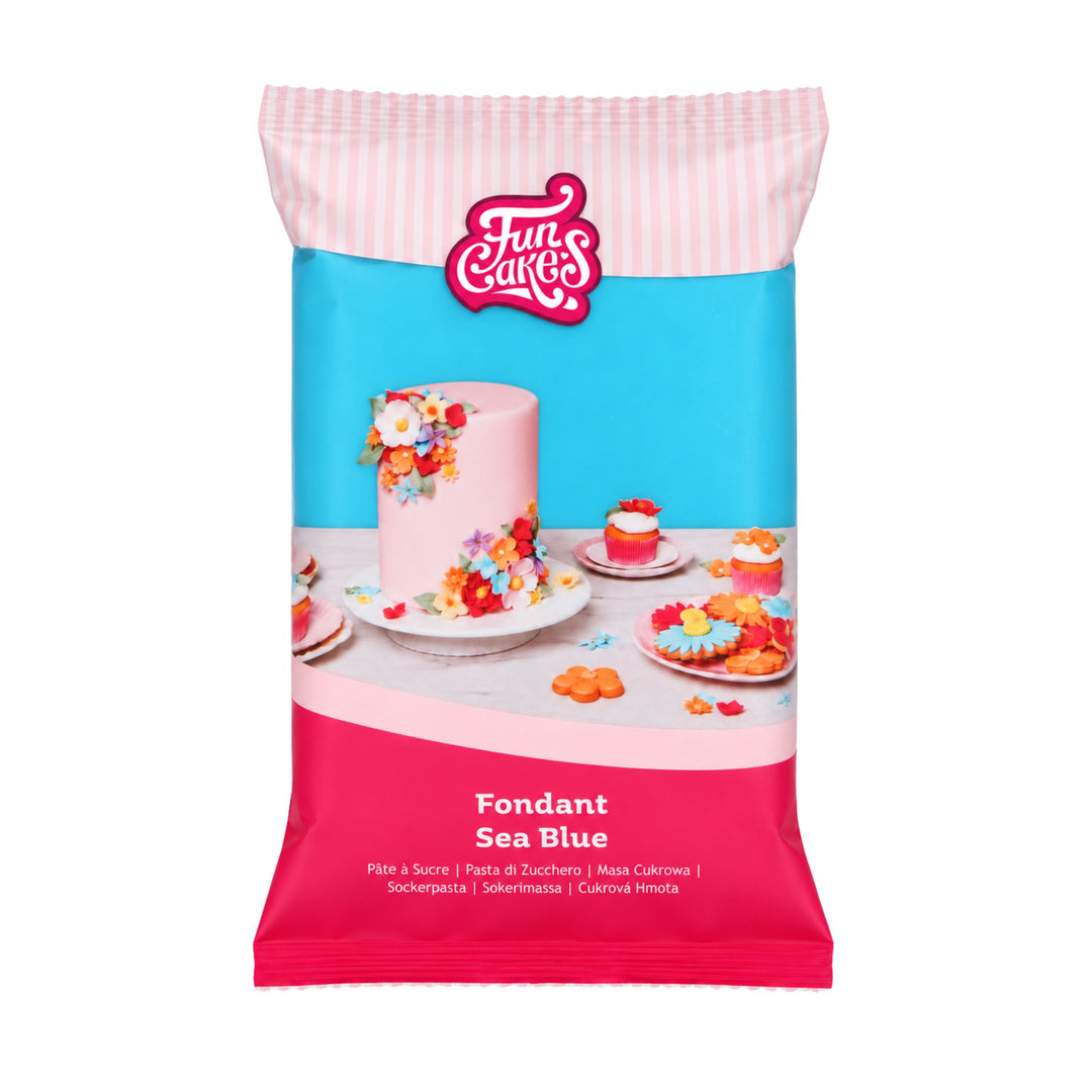 Pâte à sucre Sea Blue 1 kg FunCakes