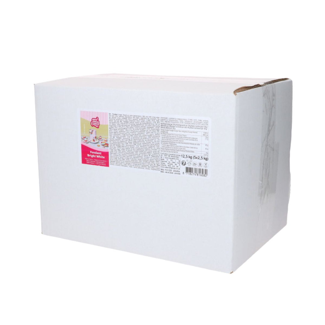 Pâte à sucre Bright White 12,5 kg (5 x 2,5 kg) FunCakes