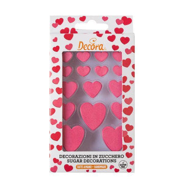 16 Cuori Rosa di Zucchero