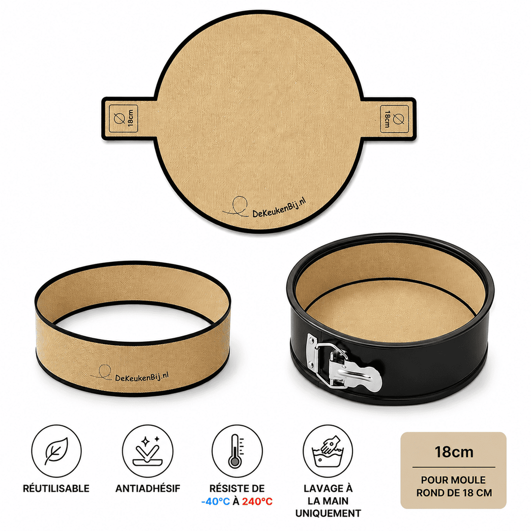 Papier Cuisson Silicone Réutilisable Rond Ø18cm