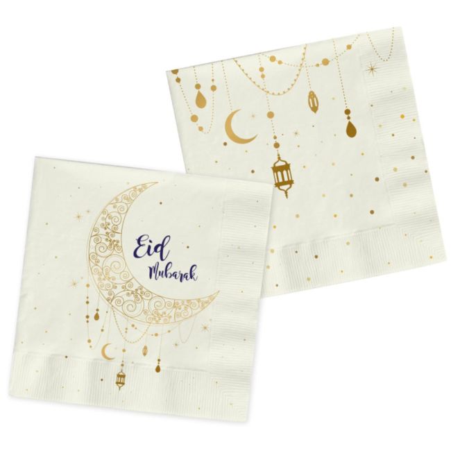 20 Serviettes Eid Mubarak 33x33 cm