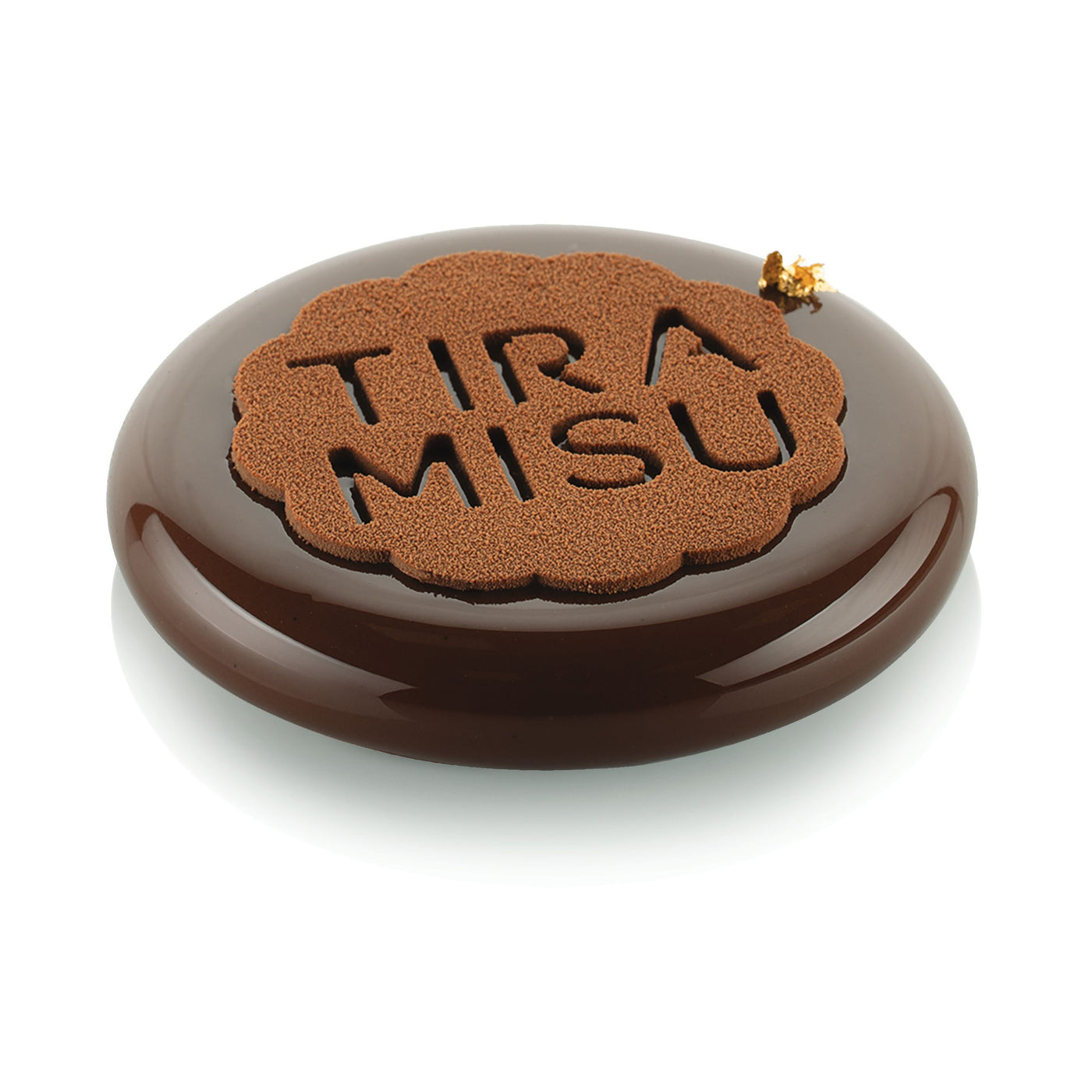 Tarte moderne glacée avec disque “TIRAMISU”