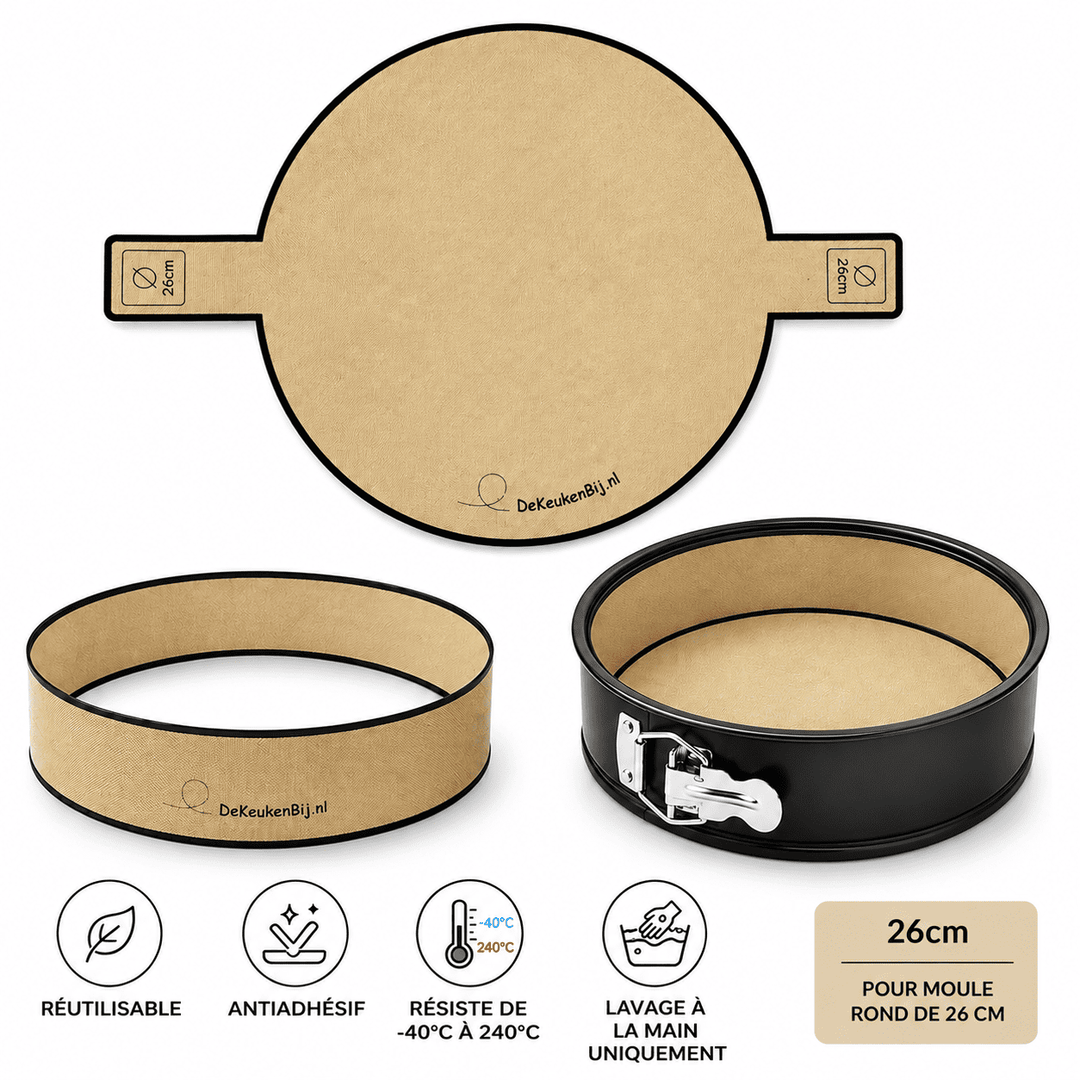 Papier Cuisson Silicone Réutilisable Rond Ø26cm