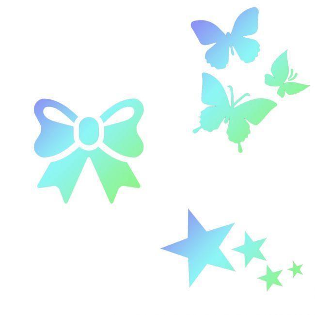 3 Pochoirs Papillons - Étoiles - Patissland