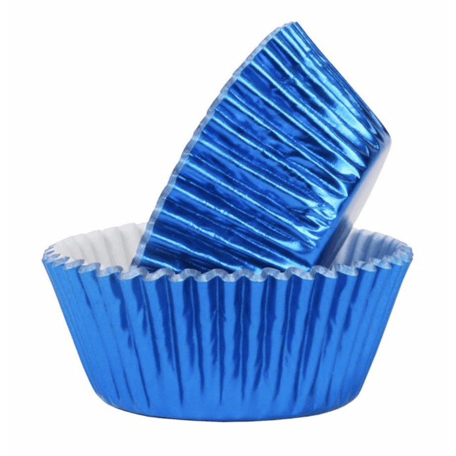 30 Caissettes à Cupcake Bleu Métallique - PME