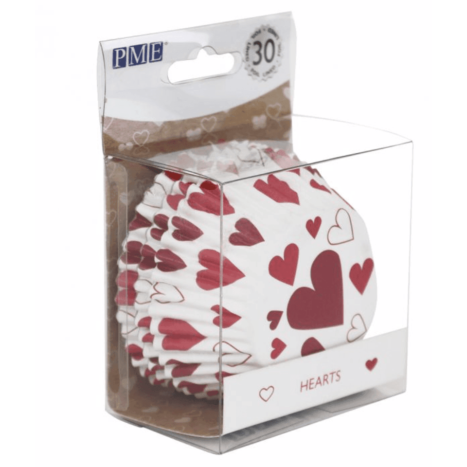 30 Caissettes à Cupcake Coeurs