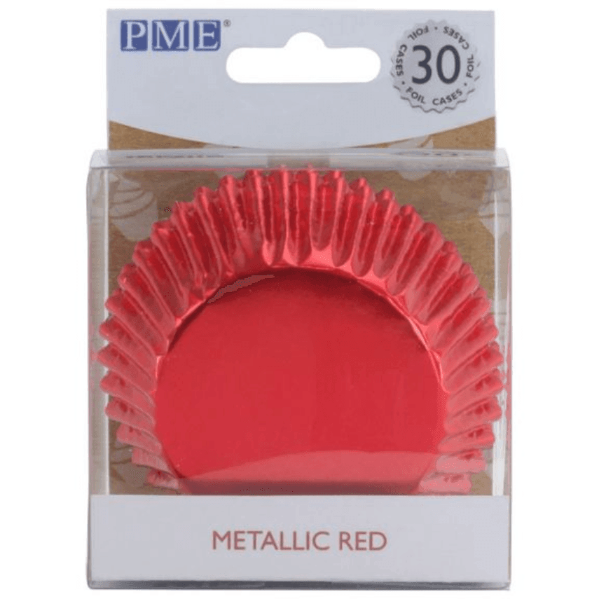 30 Caissettes à Cupcake Metallic Red