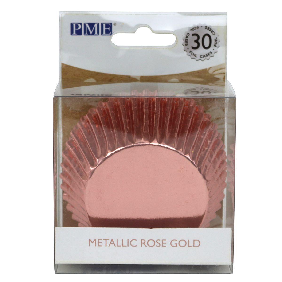 30 Caissettes à Cupcake Metallic Rose Gold - PME