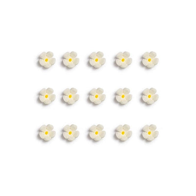 30 Petites Fleurs Blanches en Sucre - DECORA