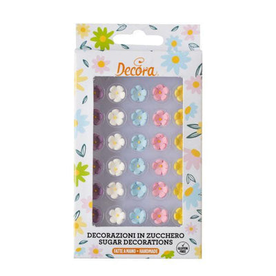 30 Petites Fleurs Pastel en Sucre - DECORA