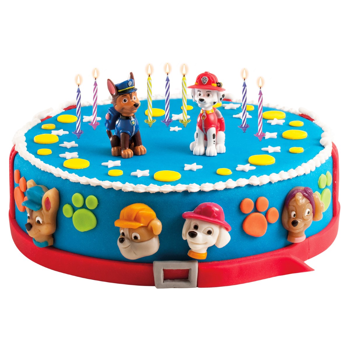 2 personaggi e set di Paw Patrol/10 candele