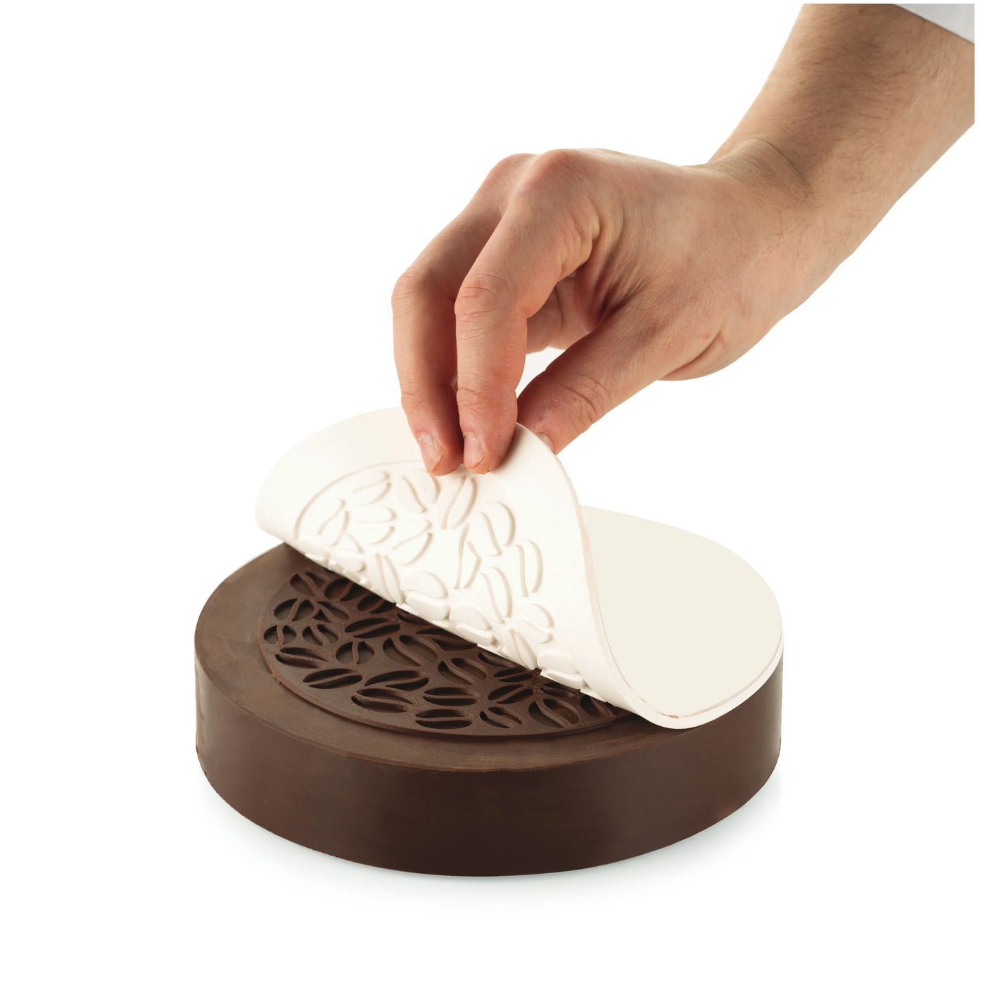 Moule en silicone Coffee Decor de Silikomart avec motif grain de café