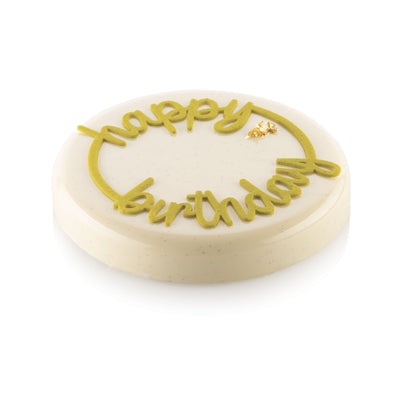 Moule en silicone Happy Birthday Decor Silikomart Professional pour décorations d’entremets