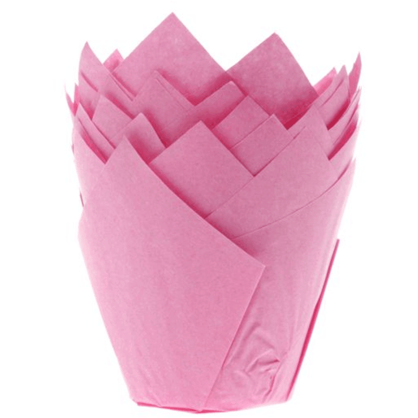 36 Caissettes à Muffin Tulipe Rose - HOUSE OF MARIE