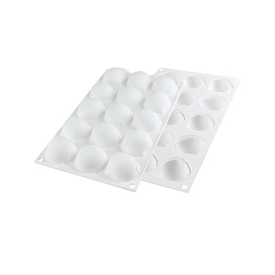 Moule silicone blanc 15 cavités Marron 30 Silikomart Professional