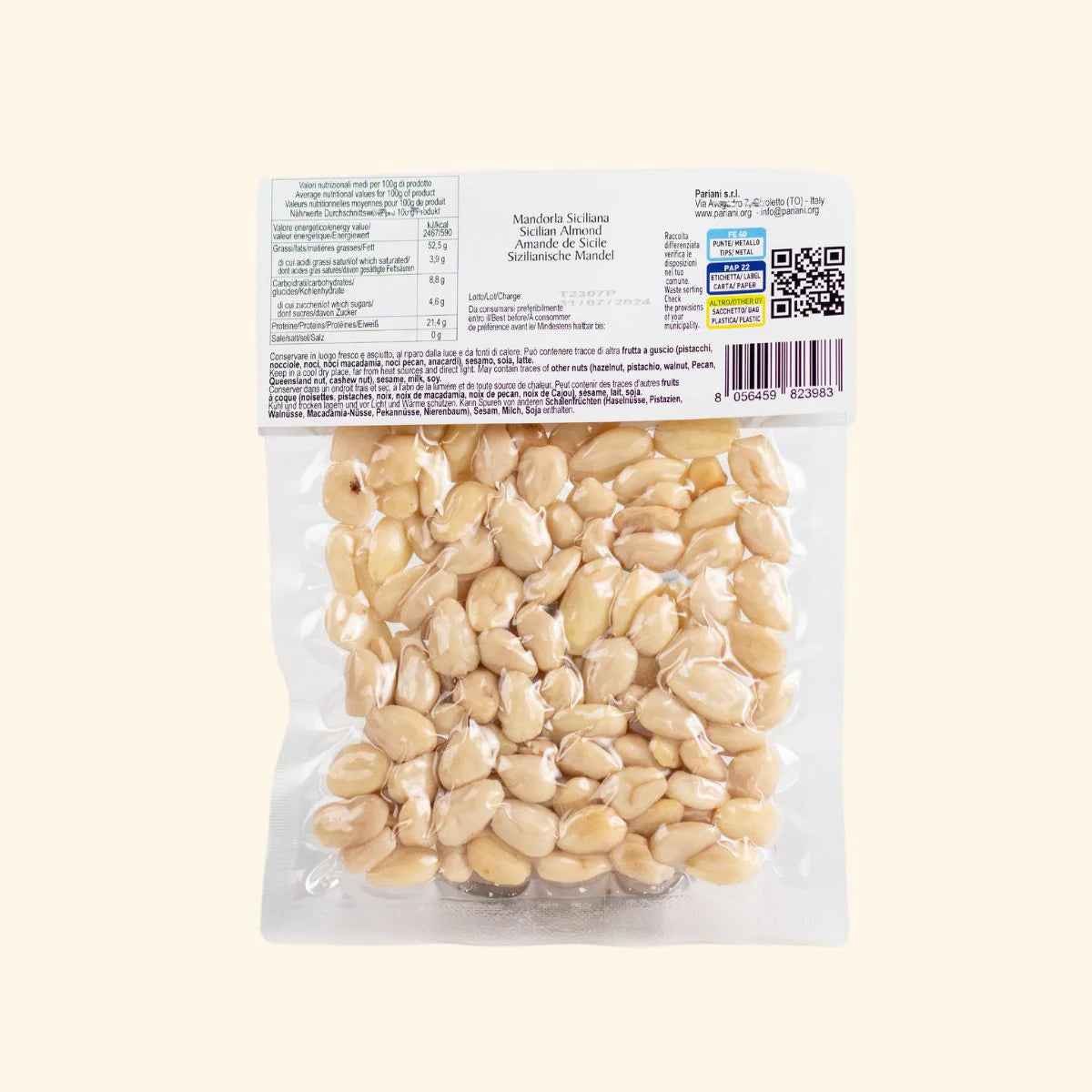 Blanšírované mandle ze Sicílie - 100g