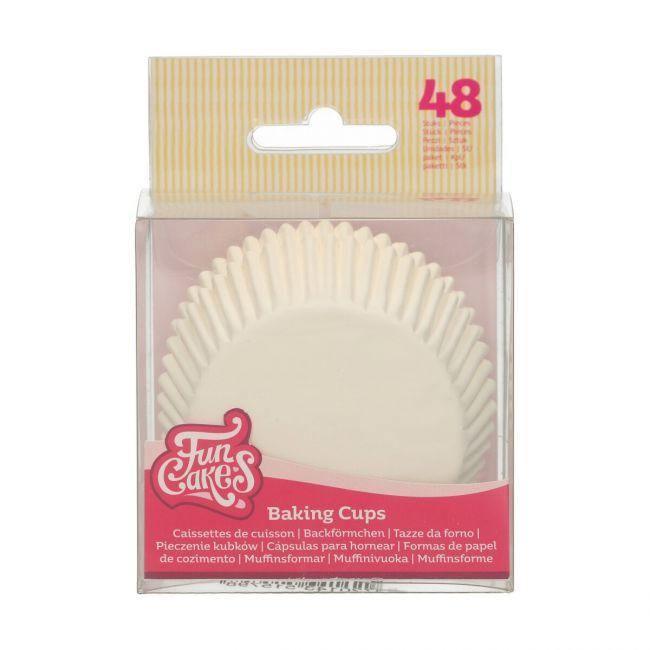 48 Caissettes à Cupcake Blanches - FUN CAKES